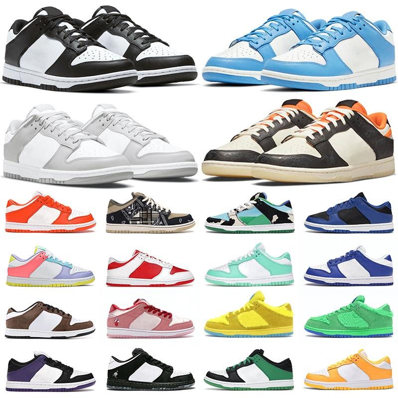 

2021 dunks men women running shoes travis scotts dunk low sneakers White Black Grey Fog UNC Halloween Syracuse Chunky Dunky Michigan mens casual Jogging Walking, Zebra