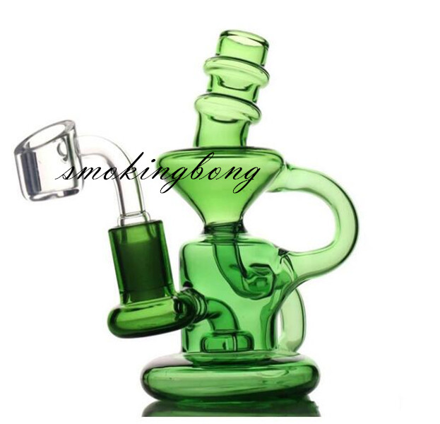 

5.3 inchs beaker bong hookahs shisha smoking accessories recycler dab rigs thick glass water pipe oil wax with 14mm banger