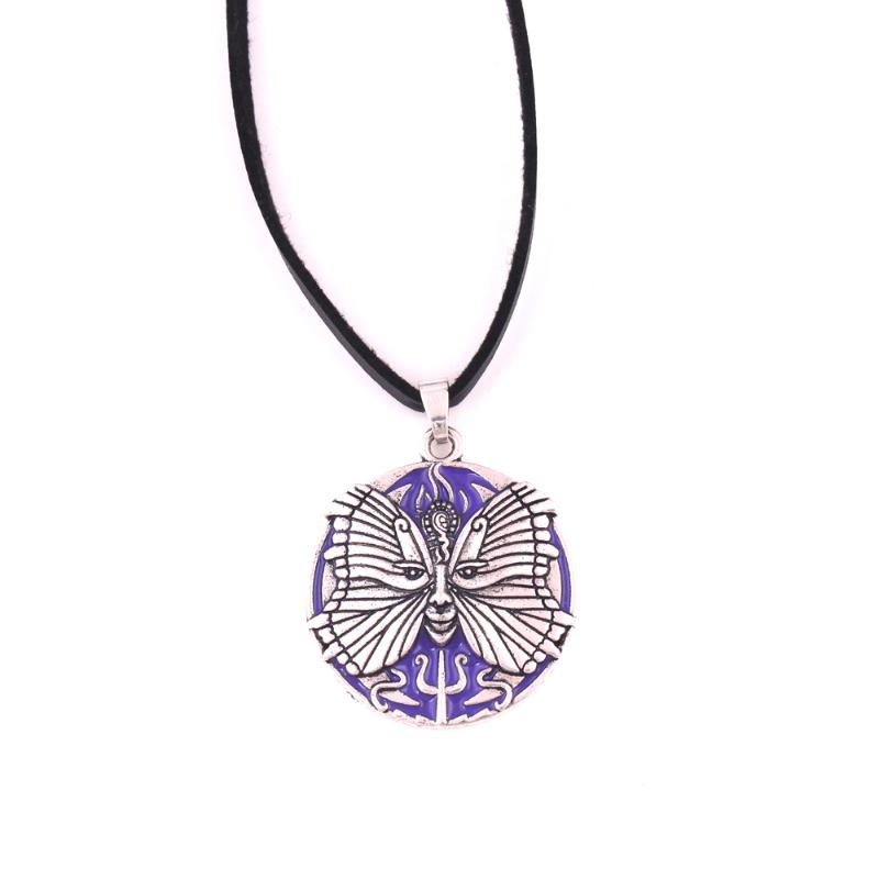 

Pendant Necklaces Viking Butterfly SOUL Neptune Amulet Leather Necklace Jewelry