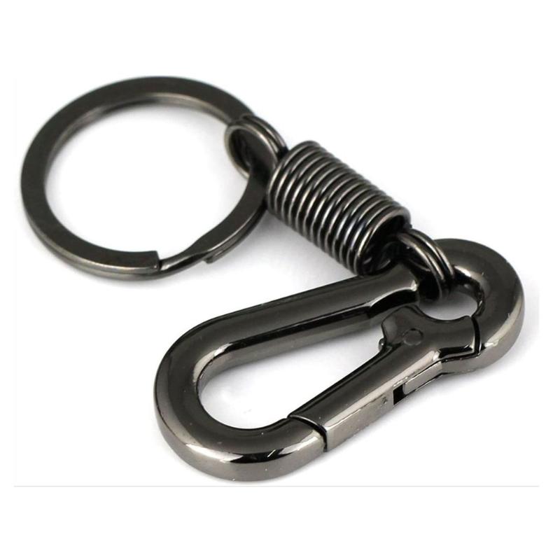 

Keychains 2021 Zinc Alloy Key Clip Black Fashion Metal Keychain Storage Equipment Simple Retro Style Strong Chrome-plated Carabiner