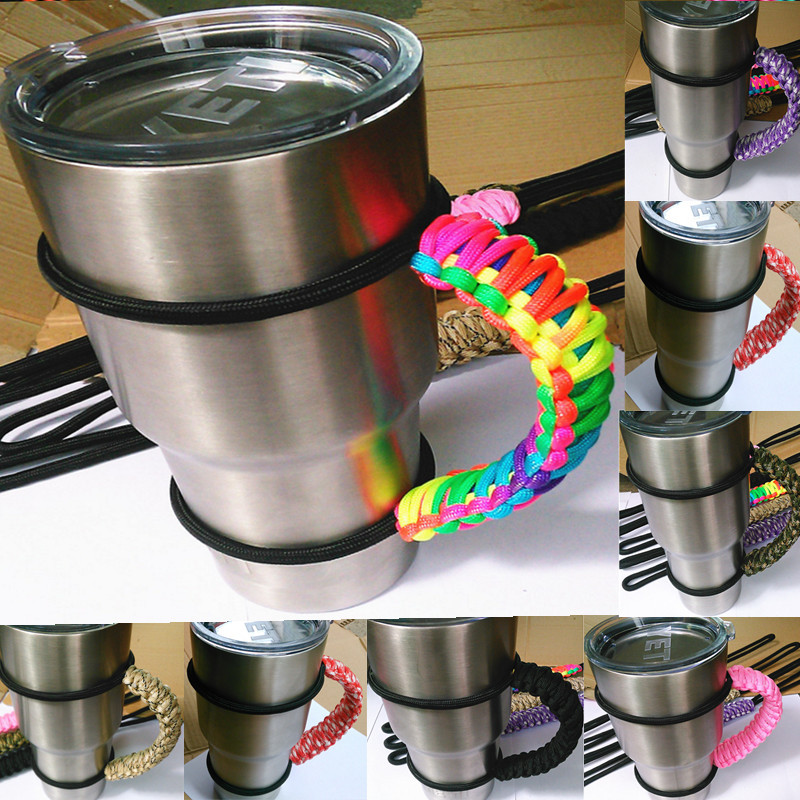 

Thermos Cup Handle Umbrella Rope 30oz 20oz With Ring Water Bottle Paracord Hiking Fits Wide Mouth Travel Carrying Simple Strap 7 Core Holder