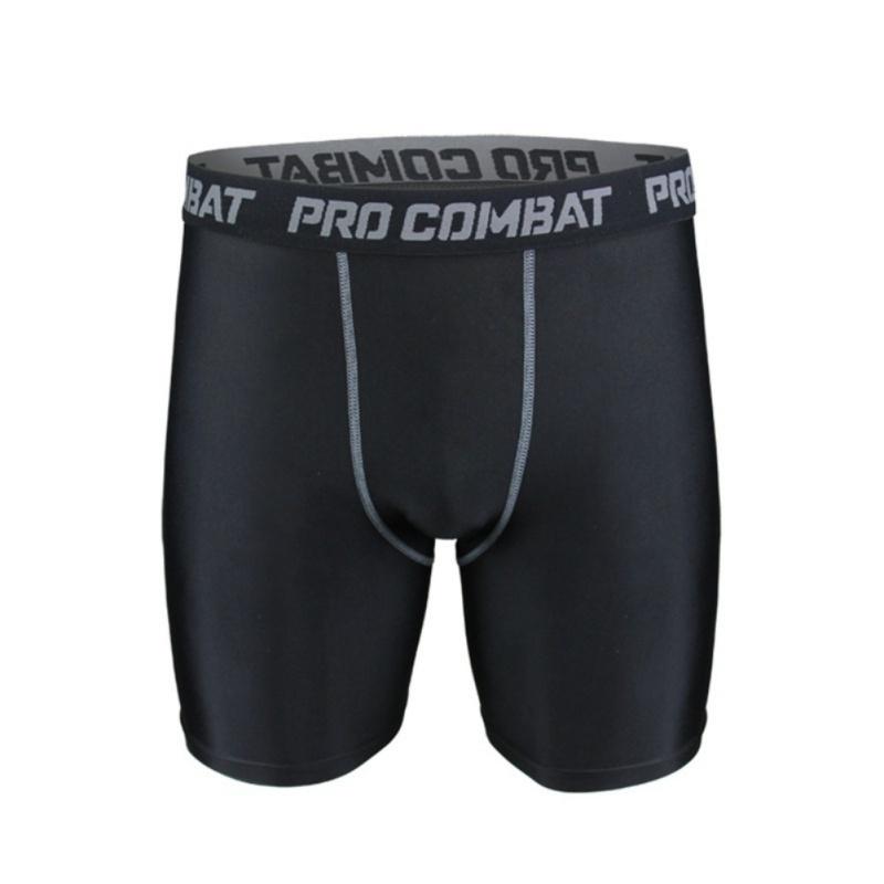 

Running Shorts Men's Compression Sport Underwear Tights Sweatpants Fitness Quick Dry Trunks, Black