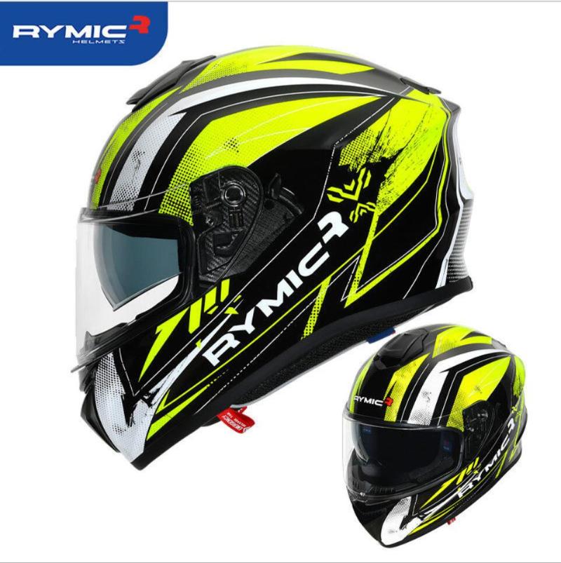 

Full Face Helmet RYMIC Motorcycle Casco Casque Moto Retro Helmets Motorbike Riding For Motocross Off Ro