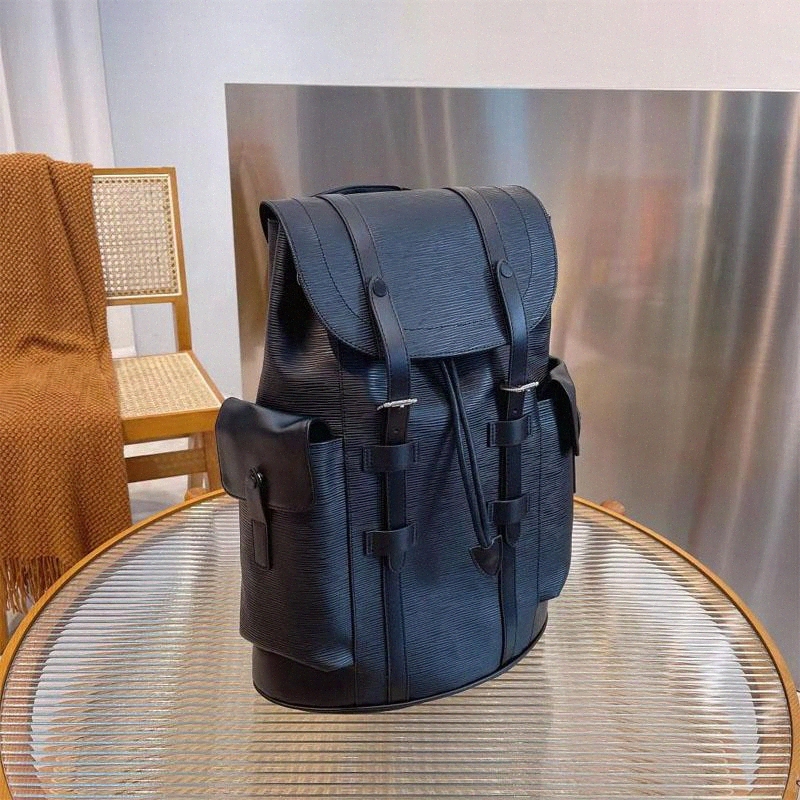 

Christopher Backpack Man Hanbags Designer Hiking Backpacks epi water ripple Leather Travel Bag Cowhide Fashion Totes Handbag Women pu 08B0#, Other bag