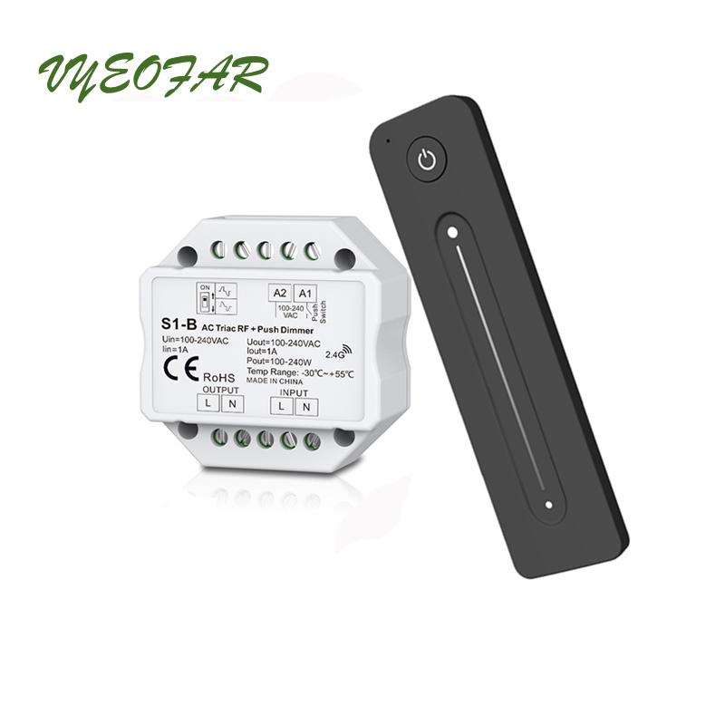 

Led Triac Dimmer 100V-240V Input 2A Output 2.4GHz RF Wireless Remote R11 Ultra Slim AC Push Switch Lamp Bulb Dim Dimmers