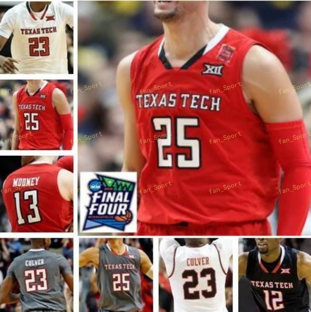 

NCAA College TTU Texas Tech Basketball Jersey 11 Tariq Owens 13 Matt Mooney 15 Kevin McCullar 20 Parker Hicks Custom Stitched, As