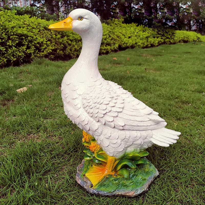 

Pond Garden Sculpture Outdoor Model Statues Artificial Duck Crafts Decor Home Realistic Ornaments Resin Simulation Landscape Decorations
