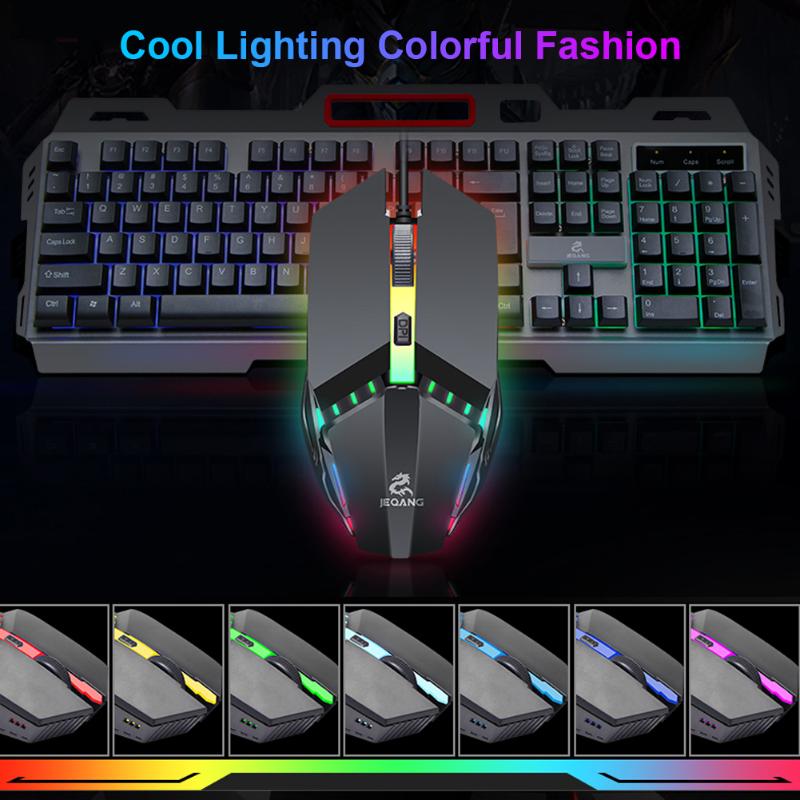 

JM-530 USB Wired Gaming Mouse 1600DPI Adjustable Backlight Laptop Desktop Mice Office Notebook Pro Gamer