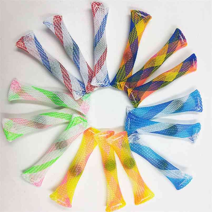 

Sensory Fidget Mesh Marbles Decompression Toy Braided Mesh Tube and Marble Balls Autism ADHD Anxiety Stress Relief Finger Game Toys H24J86C