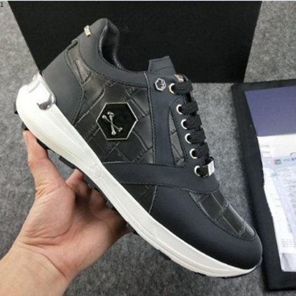 

Dio 2021 men's high-end high-top leather casual shoes fashion flash drill mens sports MJK006