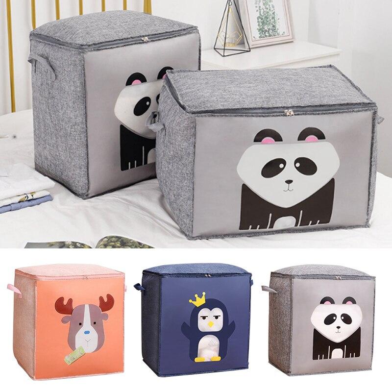 

Thicken Upgrade Cotton Fabric Quilt Storage Bag Clothes Laundry Basket Clothing Container Bags