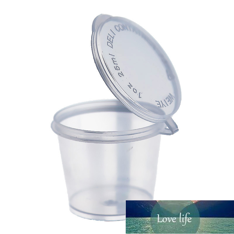 

100PCS/pack 25ml Transparent Mini Plastic Bottle Sauce Condiment Packing Box