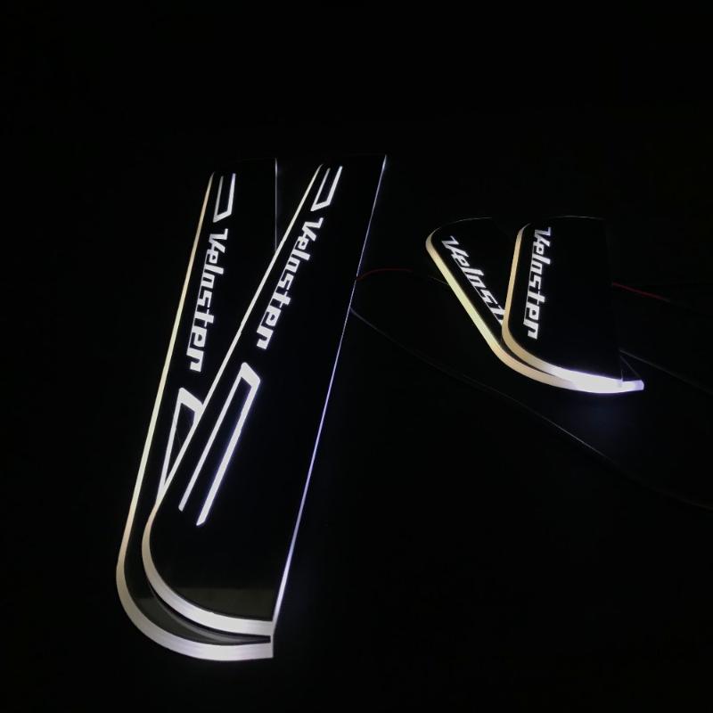 

Infrared Sensor Control Led Door Sill Plate Strip Welcome Light Threshold Guard Protectors For Veloster Interior&External Lights