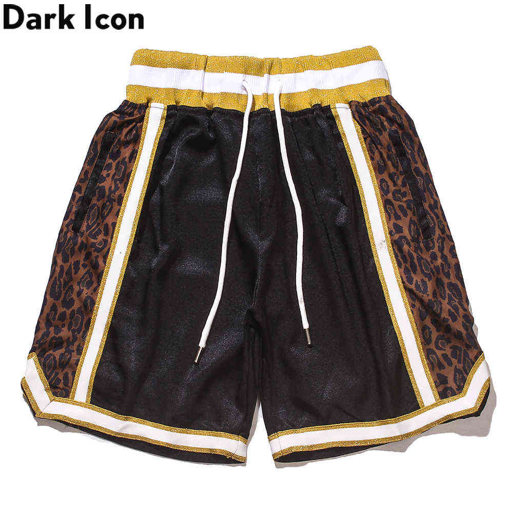 

Satin Material Street Fashion Shorts Men Summer Patchwork Men's Shorts 210603, Black