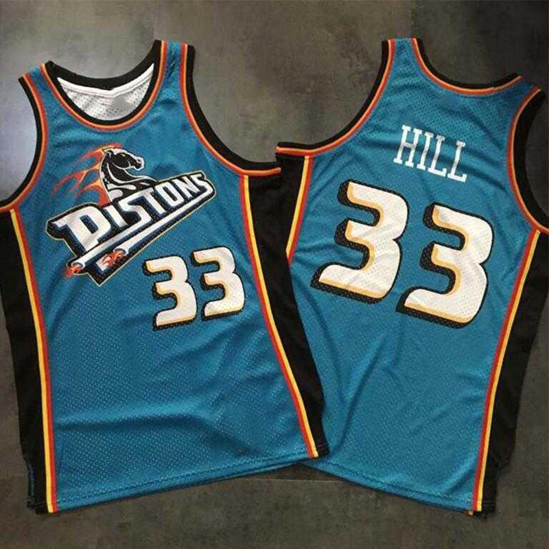 

Stitched jersey Detroit Pistons 33 Grant Hill Mitchell & Ness 1998-99 Hardwoods Classics retro men Basketball Jerseys, Huixiong