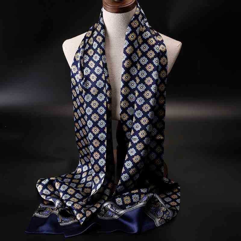 

Spring and Autumn High-grade Men's Mulberry Double-layer Double-sided Silk Scarf Bib Man Changji