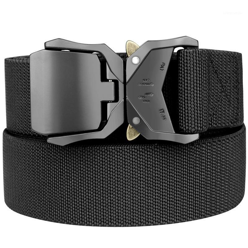 

Belts Men Belt Stretch Military Tactical Nylon Rigger Quick Release For Sport Work Plus Size To 160cm/63inch, Black;brown