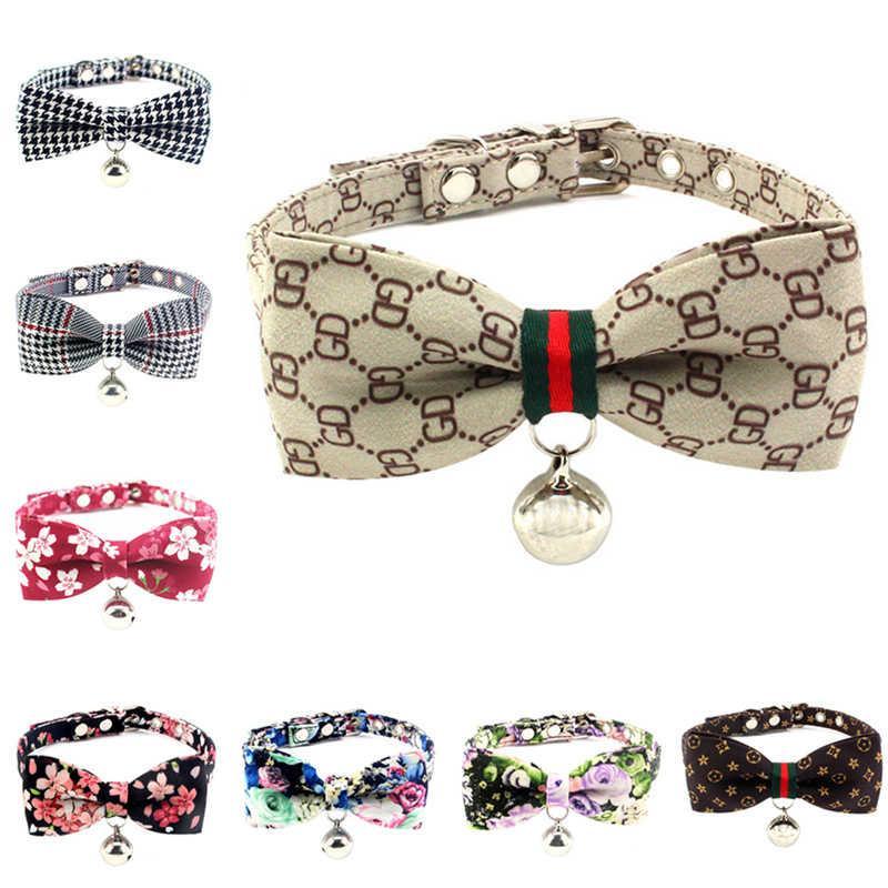 

Dog Collars & Leashes Collar And Leash Set With Bow Tie Pretty Metal Buckle Small Dog&Cat Pet Accessories Buckles Bell