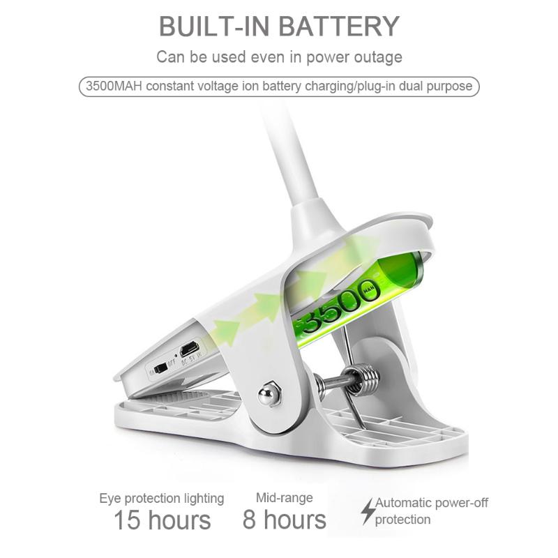 

Reading Light 2 In 1 Rechargeable Night Eye Protection Multifunction Study Table Lamps