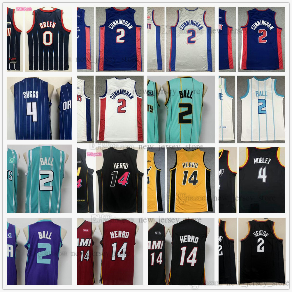 

2022 New City Diamond 75TH Navy Basketball 0 Jalen Green Jerseys Stitched 2 Cade Collin Cunningham Sexton LaMelo 14 Tyler Ball Herro 4 Jalen Suggs Evan Mobley Jersey, Same as picture