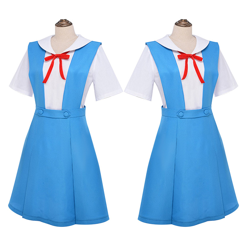 

Anime EVA Asuka Langley Soryu Ayanami Rei Cosplay Costume Women Dress Outfit Gilrs School Uniforms Anime Costumes