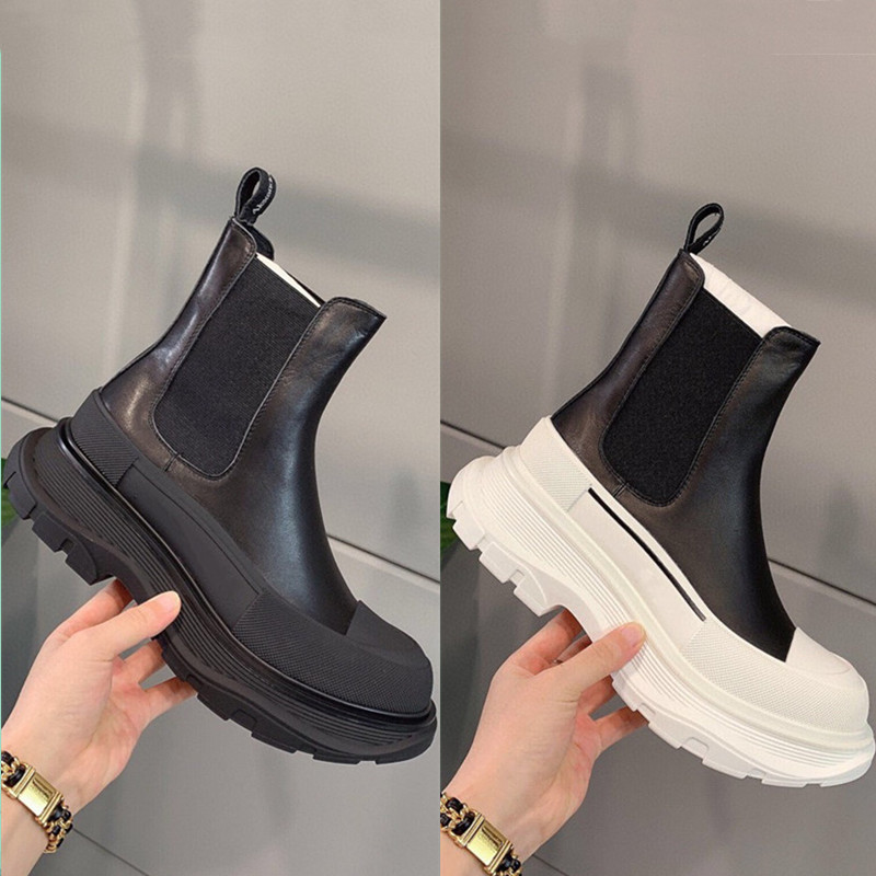 

M/Q Winter Fashion Womens Boots High Heels Socks Shoes Designer Luxury Flat Platform Zipper Leather Rois Chelsea Ankle Boot Martin Nylon