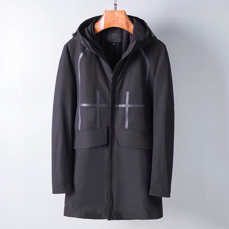 

2021 men's jacket spring and autumn long business windbreaker zipper super waterproof jacke coat outdoor European men m-3xl, Black;brown