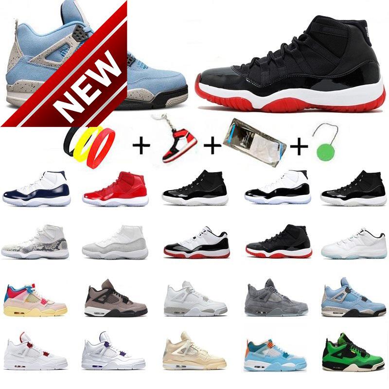 

2022 Jorden 4 4s Basketball Shoes White Oreo Black Cat University 11 11s Blue Bred Trainers Pure Money Metallic Purple Orange Pine Green, Customize