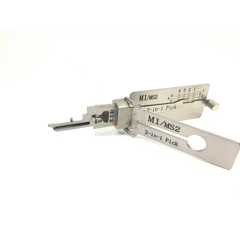 

Oirignal LISHI Tools M1/MS2 M1 MS2 2 in 1 2-IN-1 For House Key Door Decoder and Lock Pick Tool Locksmith China Supplier