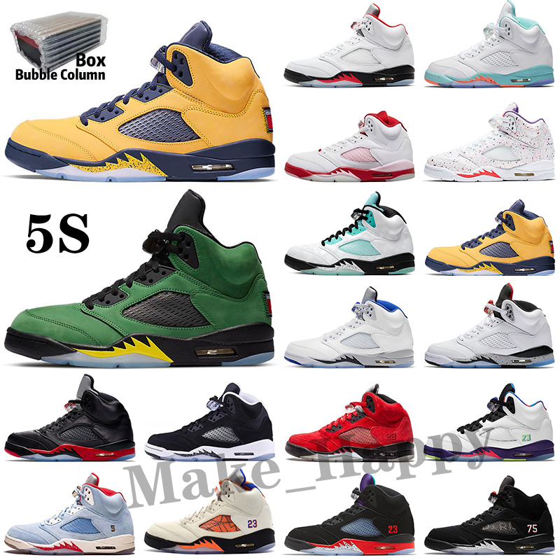 

Top Quality 5 Retro Basket ball Shoes 5s Jade Horizon Bluebird Green Bean Oregon Ducks Mens Women Oreo What The Raging Bull Racer Blue Stealth Sports Sneakers, Color 12