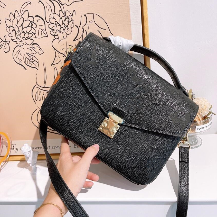 

brand designs Luxury bag women handbag wholesale classic fashion messenger shoulder bags old flower tote genuine leathercrossbody purse come with original M40780, Black
