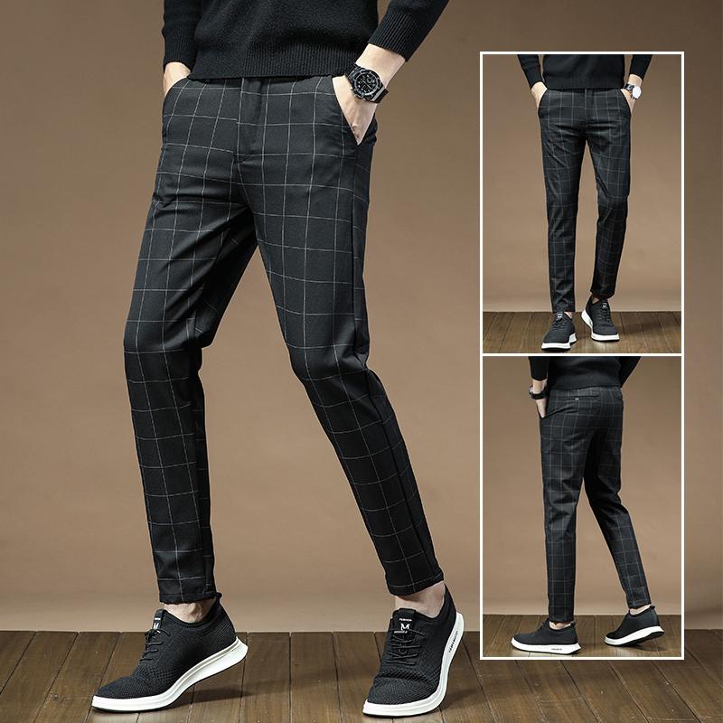 

Men's Pants 2021 Casual Autumn Winter Designer Solid Color Stretch Jogging Men Straight Sweat Mens, Black
