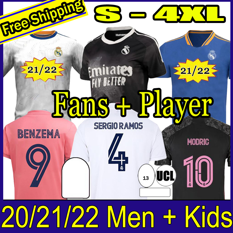 

SERGIO RAMOS HAZARD BENZEMA Real Madrid 20 21 soccer jersey 2020 2021 ASENSIO MODRIC MARCELO football top shirt men kids kits sets socks, Away