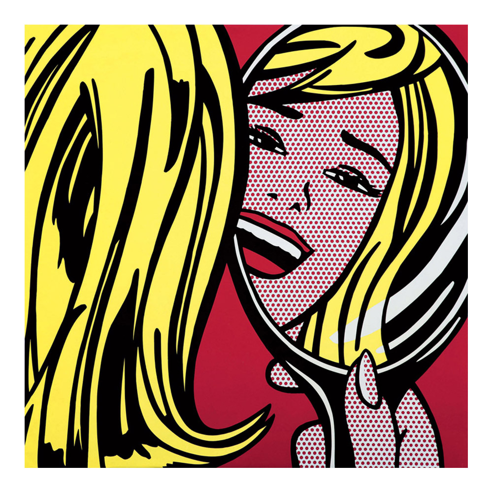 Roy Lichtenstein Girl In Mirror Painting Poster Print Home Decor Framed Or Unframed Photopaper Material-image-699544191