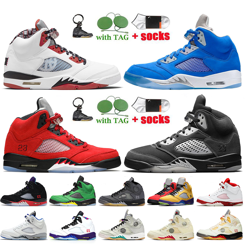 

2021 Newest Retro Womens Mens Jumpman 5 5s Basketball Shoes BlueBird Quai 54 Raging Bull Anthracite Sail White Off Trainers Sneakers What The