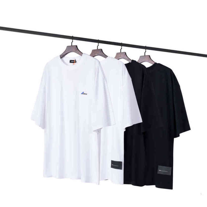 

WE11DONE 21SS Oversized T-shirt Women's/men's clothing Summer Harajuku Y2k Streetwear Brand Crop Top Couples Matching