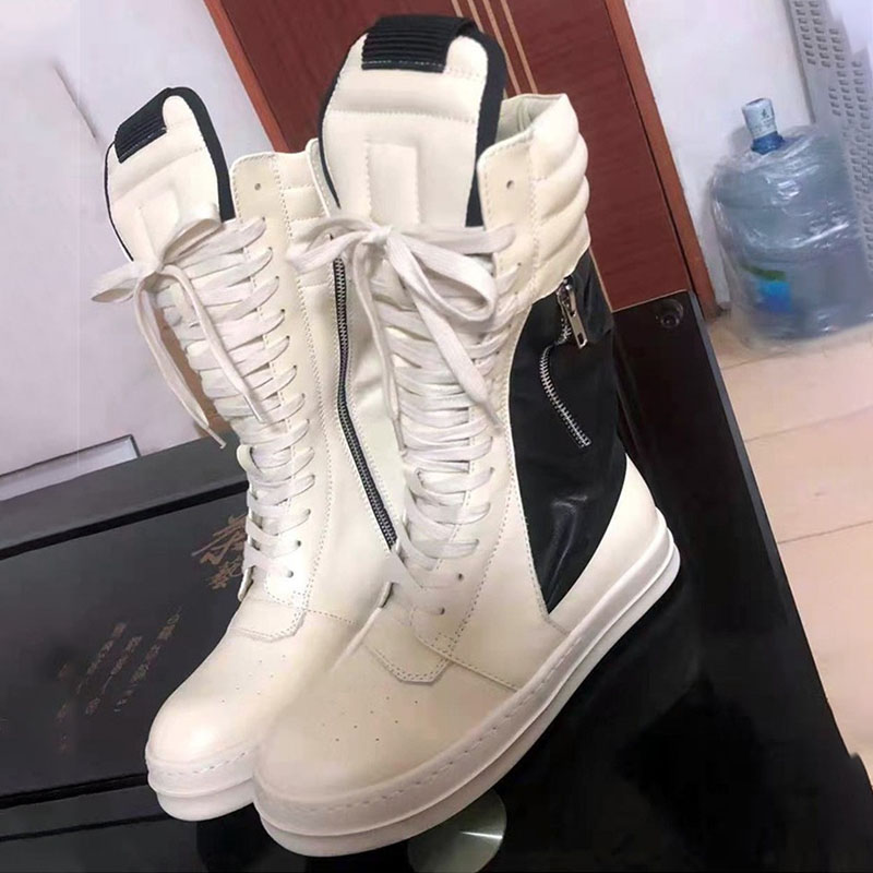 

New Men Boots Genuine Leather High Quality Lace Up Mixed Color Male Motorcycle Boot Man Stree Style Fashion Shoes, Size information
