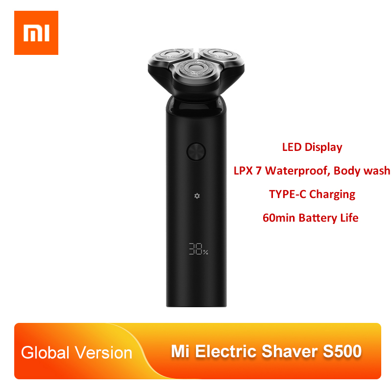 

Original Xiaomi Mijia Electric Shaver S500 Wet Dry Shaving Body Waterproof Dual Blades 3D Head Beard Trimmer Rechargeable