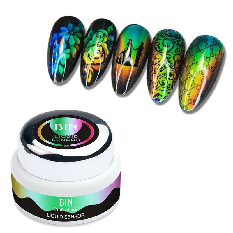 

Nail Gel Polish Color Changing Thermochromic Liquid Art UV Temperature, Red;pink