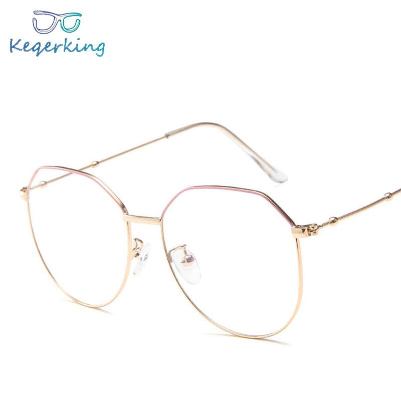

Fashion Sunglasses Frames Stylish Polygon Vintage Metal Women Titanium Glasses Men Brand Eyeglasses Gold Shield Frame With HA-75