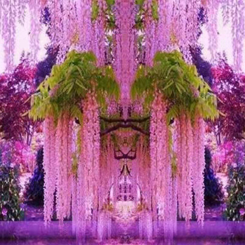 

Garden Decorations Simulated Wisteria violet silk vine wedding ceiling fake flower