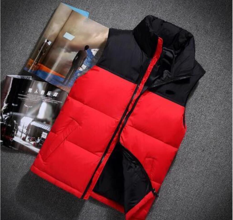 

New north Winter men's Down puffer jacket Casual Brand Hoodies Down Parkas Warm Ski Mens face vest, Black
