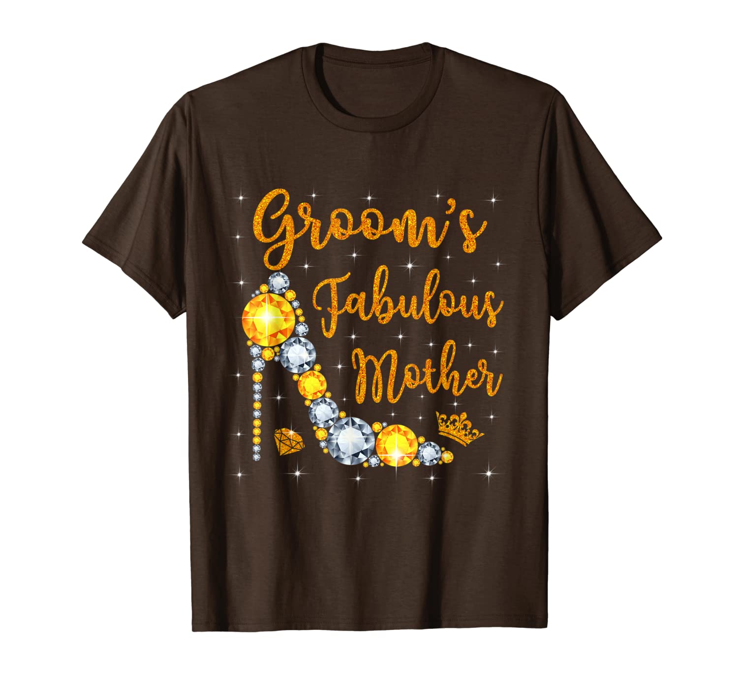 

light gems groom's fabulous mother happy marry day vintage t-shirt, White;black