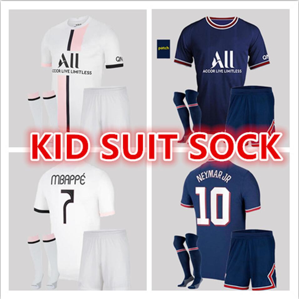 

21 22 youth MBAPPE KEAN soccer jerseys 2021 2022 MESSI MARQUINHOS VERRATTI PsG Maillots de football shirt ICARDI DI MARIA SERGIO RAMOS kids, Black;yellow