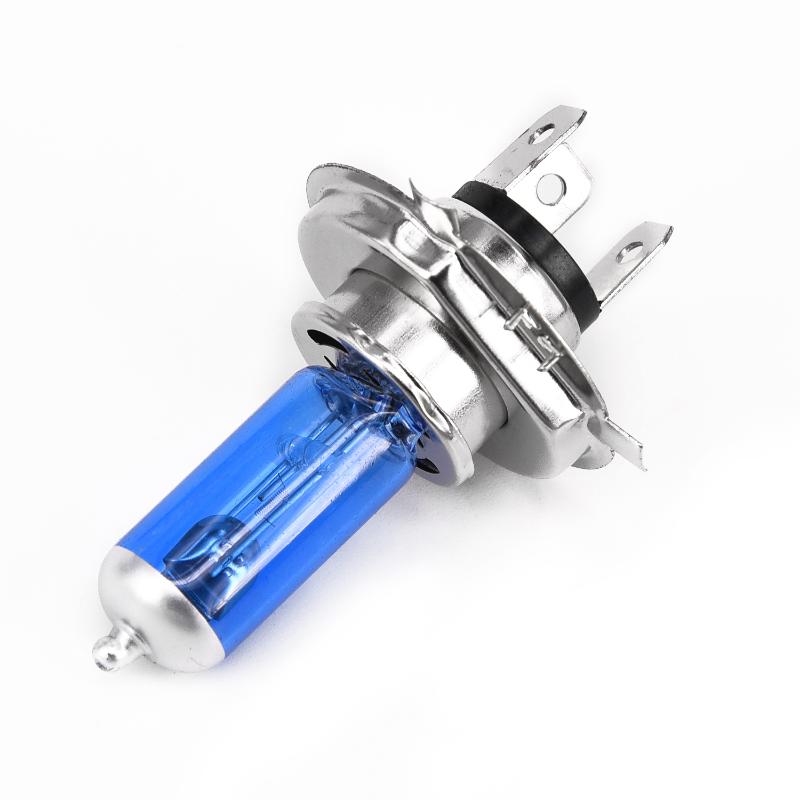 

Car Headlights 2pcs Halogen Bulbs Super High Brightness White Light Blue Shell H4 12V 100W 6000K Lamp Auto Accessories