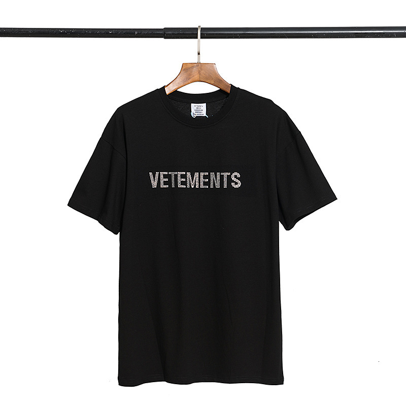 

fashion t shirt trendy vetements -dip diamond men's and women's same tee hip-hop loose short sleeve, White;black