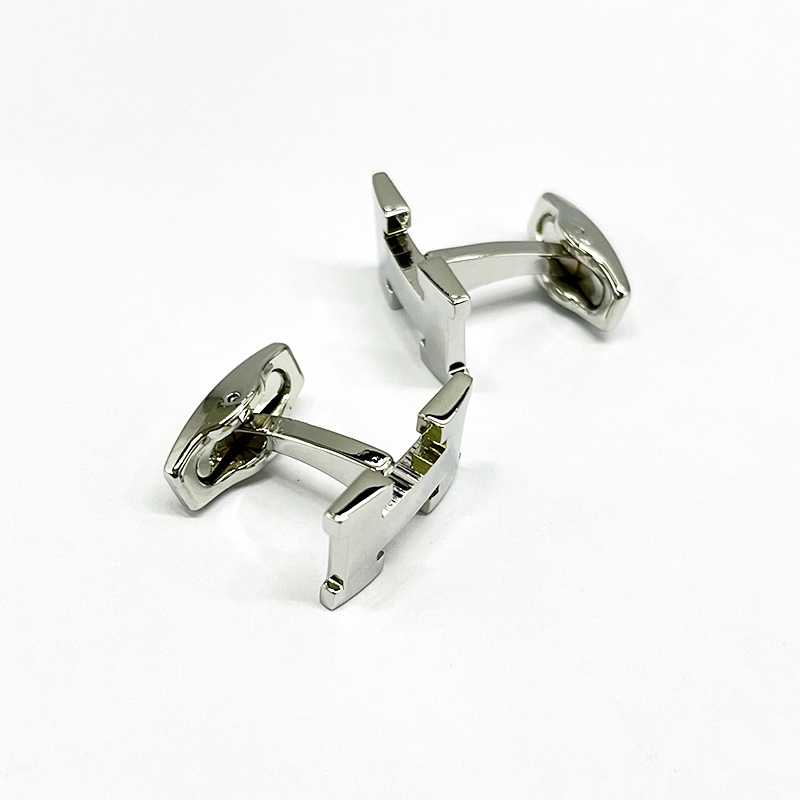 

Luxury Cufflinks With Stamp French Cuff Links Classic Letter shape Shirt Cufflink For Men High Quality Wedding Christmas Gifts, Silver