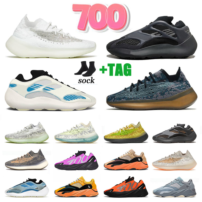 

Brand Discount Yeezys Running Shoes Classic Bright Blue High quality Yeezy Wave Runner Sports 700 V2 V3 380 450 Kanye West Sneakers Men Bone
