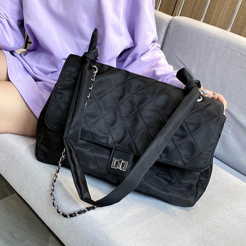 

For Designer- Diamond Bags Lattice Oxford Cloth Shoulder Women Winter Large Capacity Casual Tote Fashion Lock Ladies Crossbody Bag RA8E