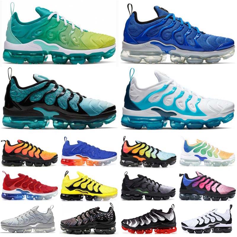 

tn plus running shoes mens black White Sustainable Neon Green Hyper Pastel blue Burgundy Oreo women Breathable sneakers trainers outdoor sports fashion size 36-46